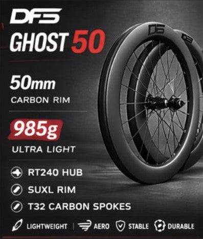 GHOST Series | 50mm Ultra-Light Carbon Wheelset