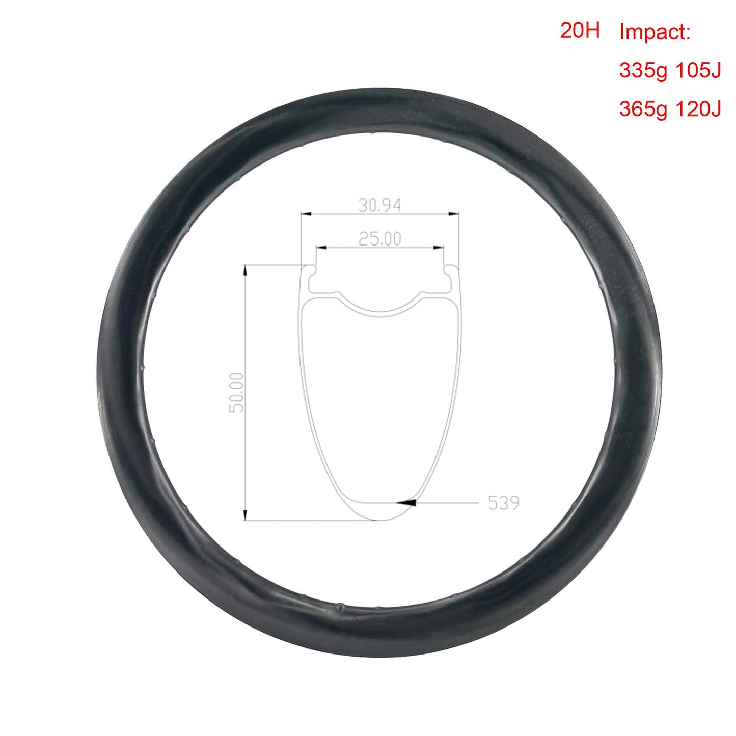 GHOST EVO Supreme Edition All Road Bicycle Carbon Rim 50mm 335g