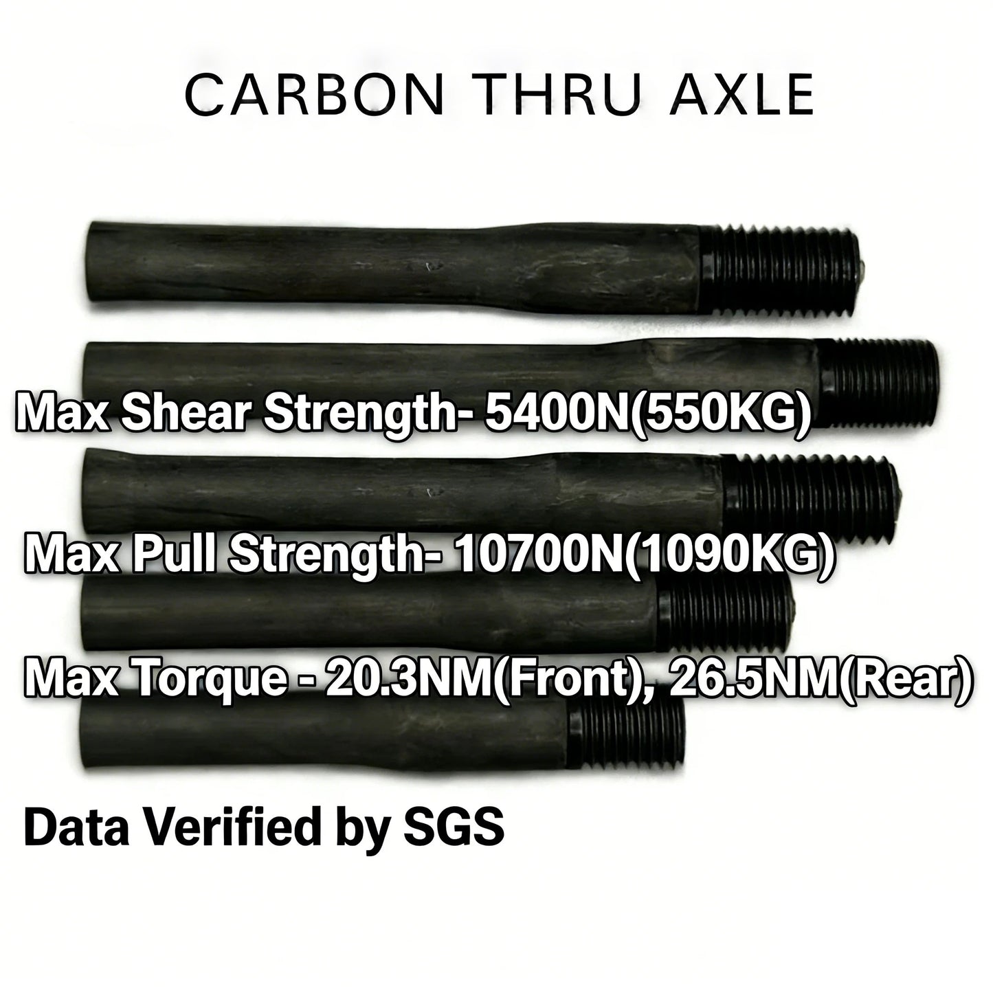 24g Ultra-Light Universal Carbon Fiber Bicycle Thru-Axle Road Bike Gravel Bicycle