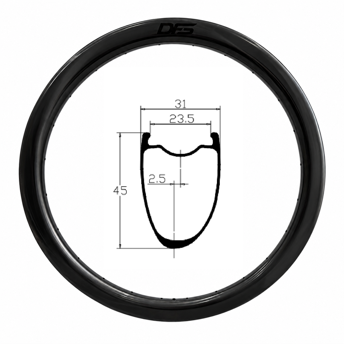 PRX-Performance Road X  Extra-Wide (23.5mm Int) All Road · Gravel Bicycle Carbon Rim 45mm 320g