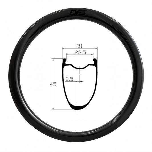PRX-Performance Road X  Extra-Wide (23.5mm Int) All Road · Gravel Bicycle Carbon Rim 45mm 320g