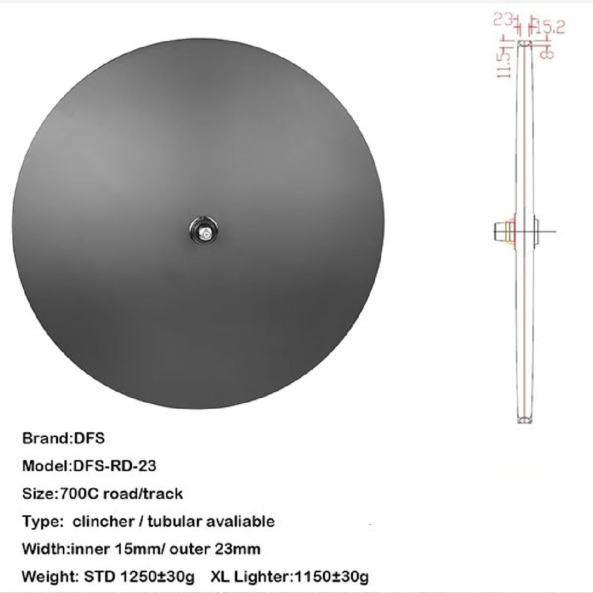 DFS 30mm wide Carbon disc wheel gravel 700C 23/25/26/28mm width track/road bike TT/fixed gear cycle carbon wheels 920g