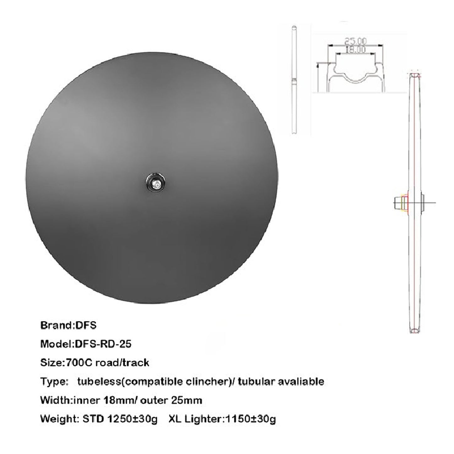 DFS 30mm wide Carbon disc wheel gravel 700C 23/25/26/28mm width track/road bike TT/fixed gear cycle carbon wheels 920g