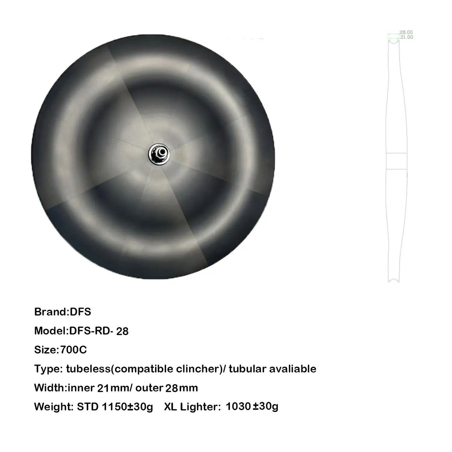 DFS 30mm wide Carbon disc wheel gravel 700C 23/25/26/28mm width track/road bike TT/fixed gear cycle carbon wheels 920g