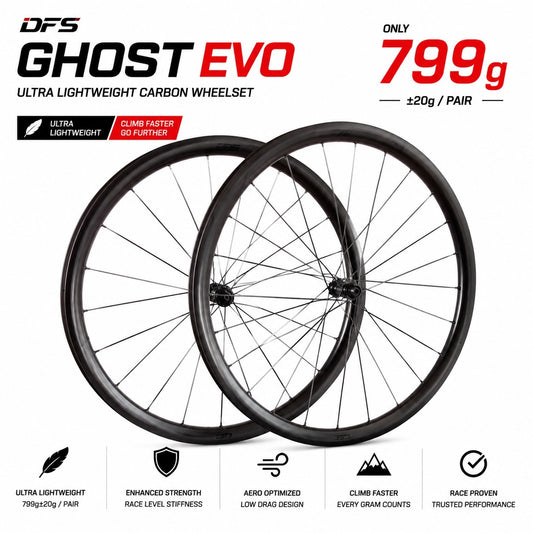 GHOST EVO Series | 28mm Ultra-Light Carbon Wheelset