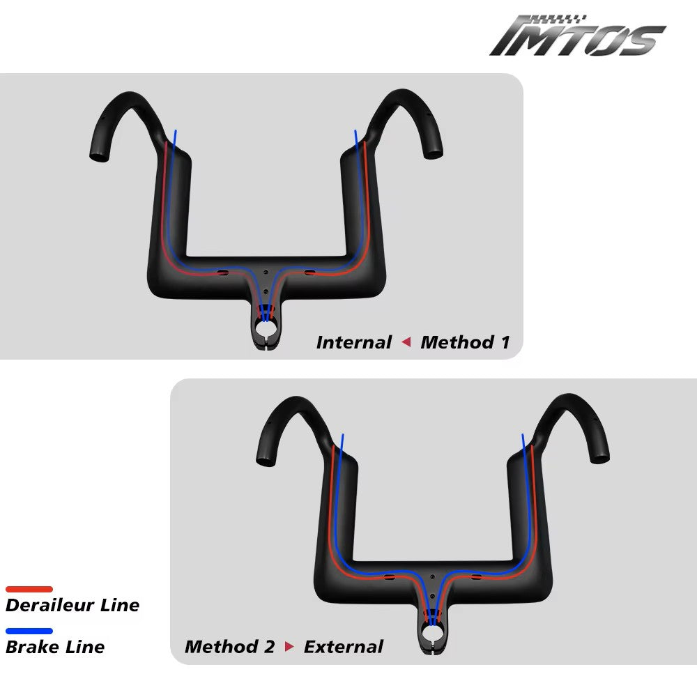DFS Carbon Fiber Integrated Road Handlebar | 400mm Aero Racing Handlebar