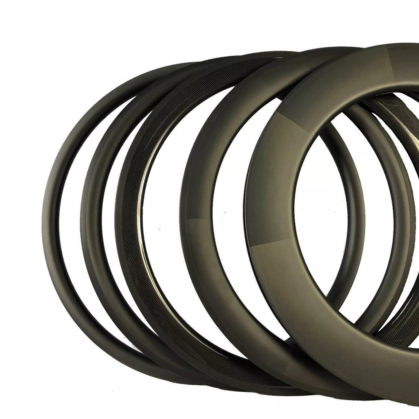 Carbon road bike rim 35/38/45/50/55/60188mm depth Tubeless Rim 23/25mm wide Road/track/TT Bike T800/T1000 Full Carbon Fibre Bicycle Wheelset Rim