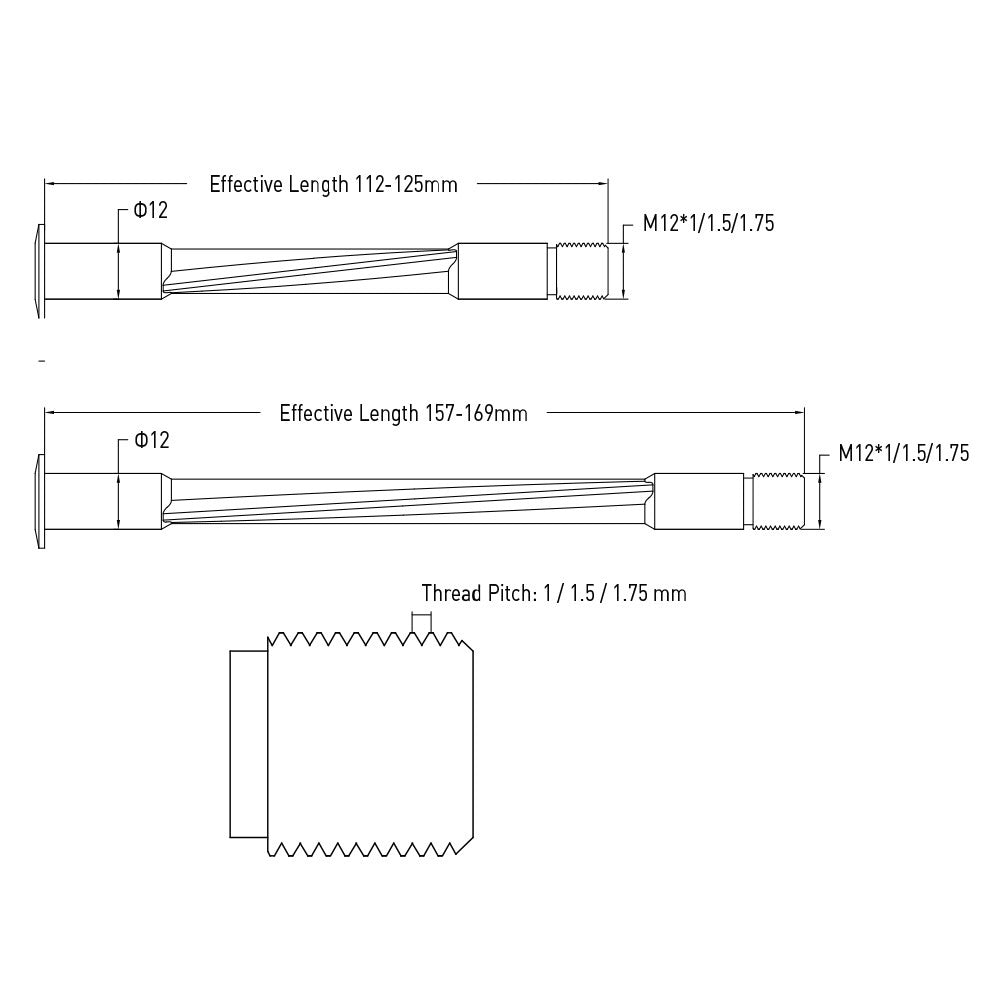 DFS Ultra-Light Carbon Thru-Axle Universal Kit